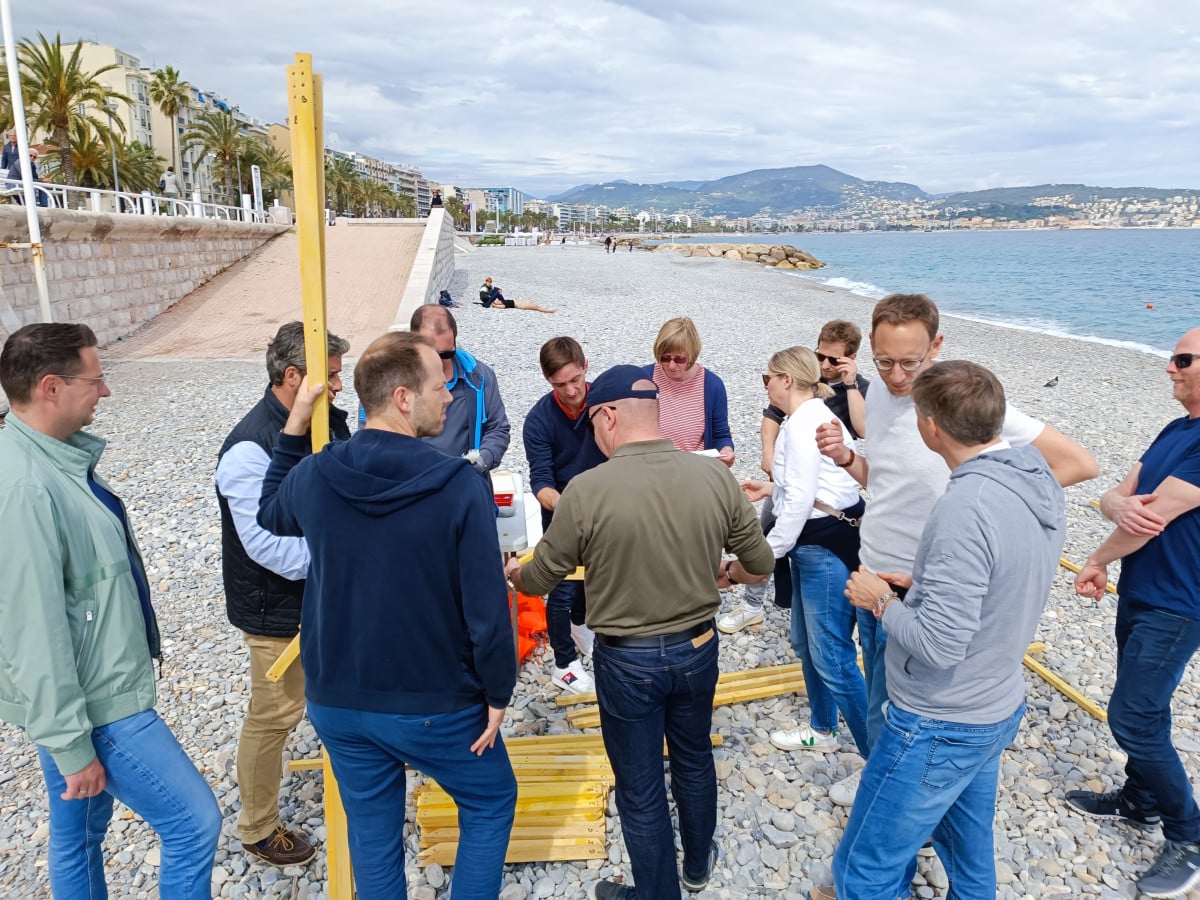 Activité de cohésion cata cup construction de catamaran avec Autreman