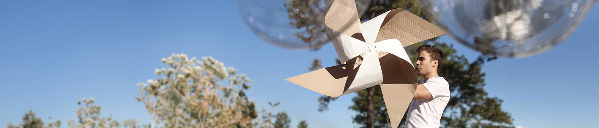 Activité de team building de jeu de construction éolienne écologique