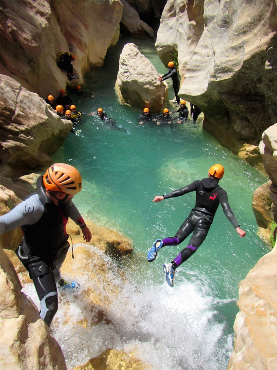 expérience fédératrice à vivre lors du canyoning