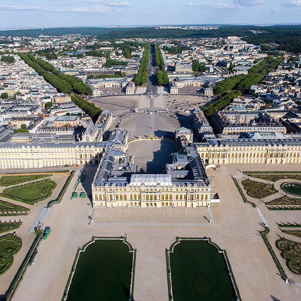 vue aérienne de Versailles
