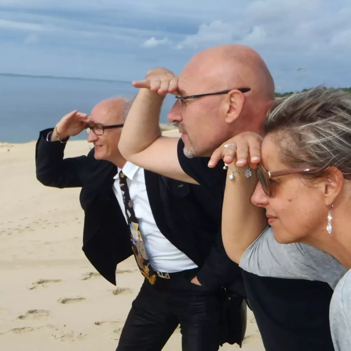 jeu d'orientation au GPS sur la dune du pilat et la plage