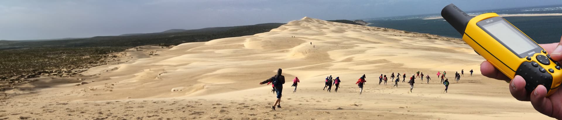 Votre team building sur la dune du pilat avec un jeu de piste et d'orientation au GPS