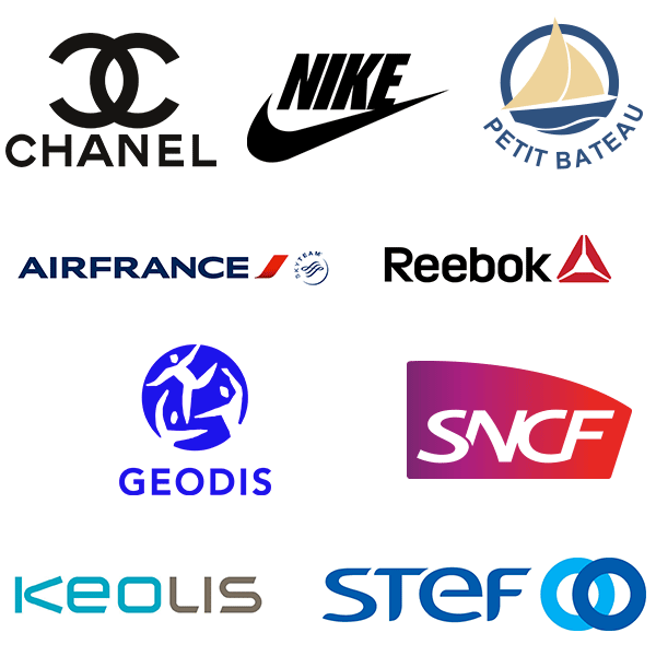 Nike, Chanel, et Petit Bateau ont fait appel à nos services.