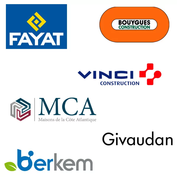 Vinci Construction, Givaudan et Berkem ont fait appel à nos services.