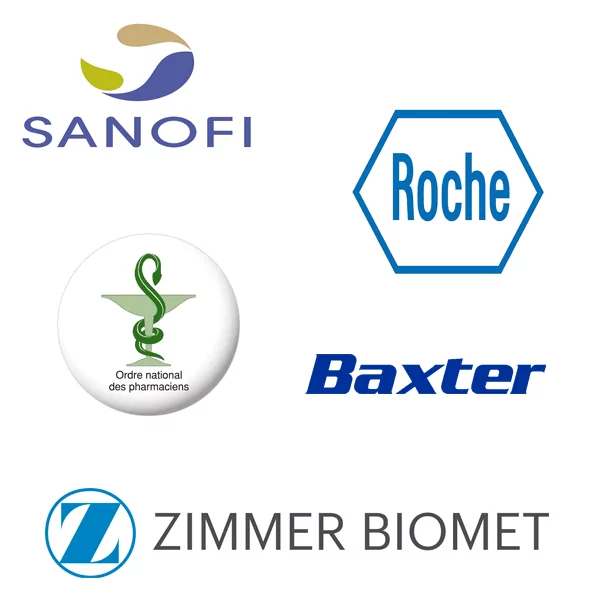 Sanofi, Baxter et l'ordre national des pharmaciens ont fait appel à nos services.