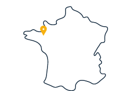 Carte de France indiquant la ville de Rennes