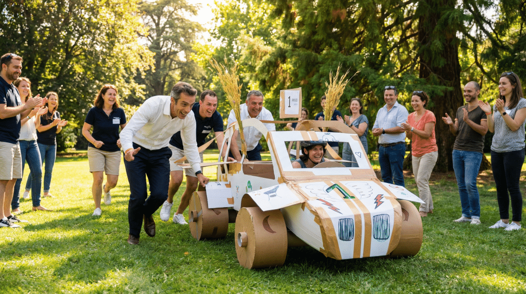 Jeu de construction en carton team building
